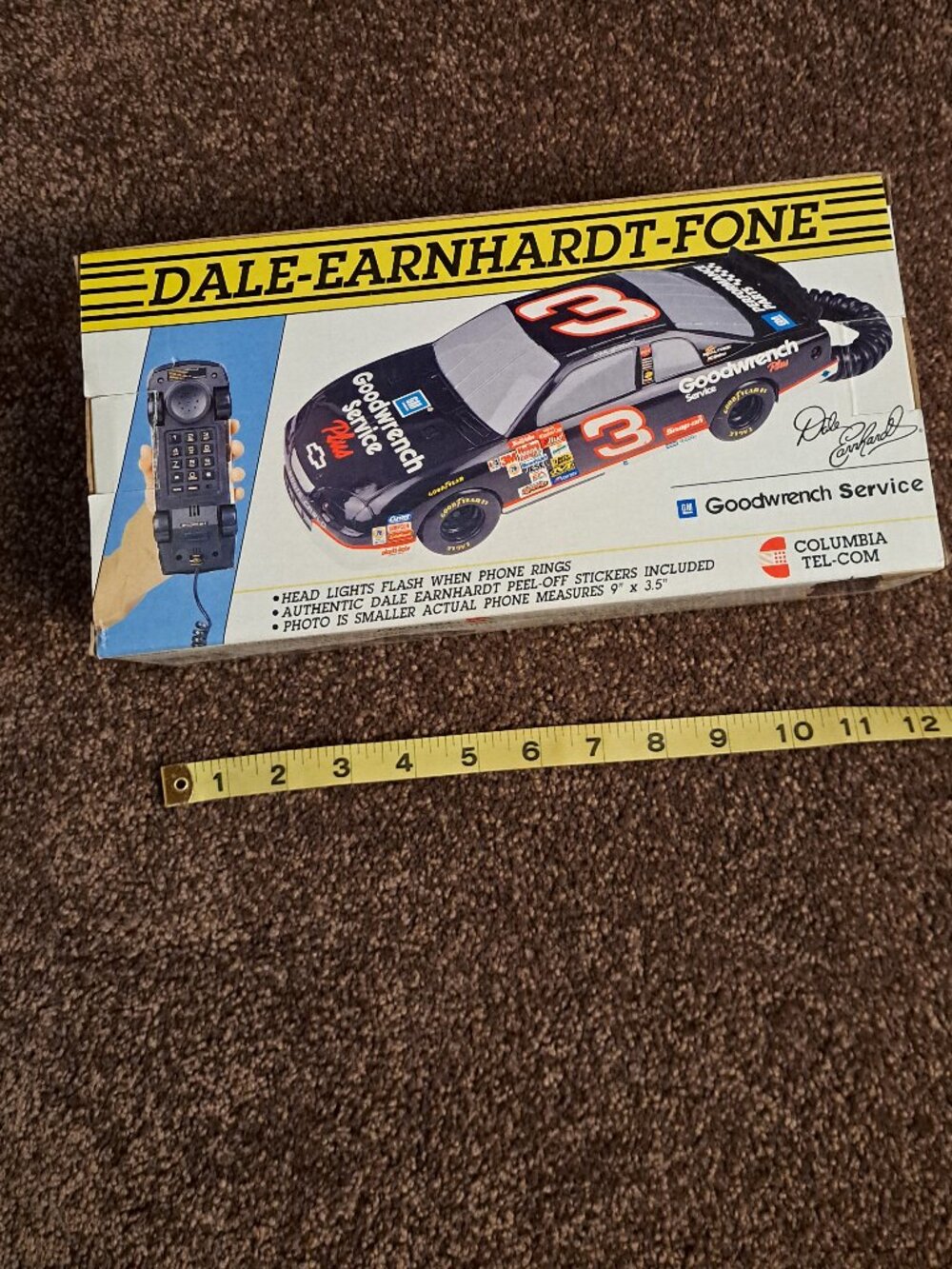 NIB Vintage Dale Earnhardt Sr #3 Goodwrench NASCAR Car Collectible Telephone - Picture 13 of 13